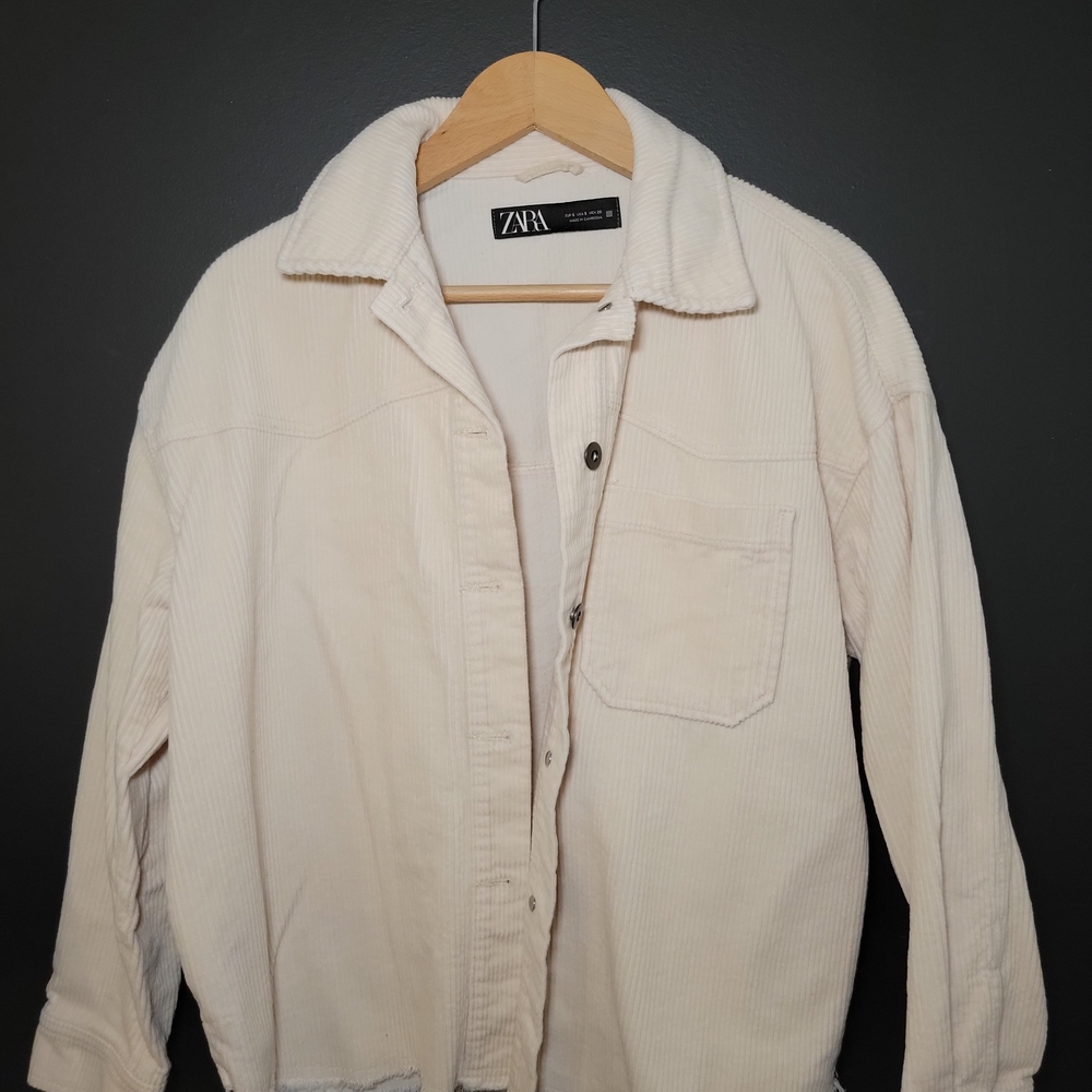 Zara Women's Cream Utility Jacket